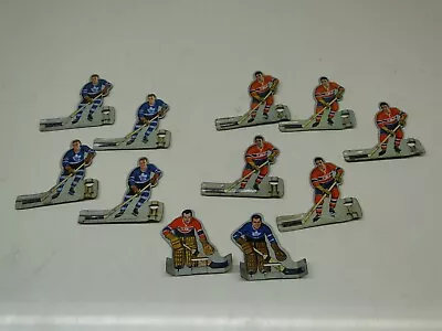 Vintage Hockey Game Pieces Table Hockey Board Game Metal Lot Of 11 • $34.99