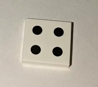 Lego Heroica 2x2 White Tile W/ 4 Black Dots Die Dice Pattern Part # 3068bpb0291 • $1.75