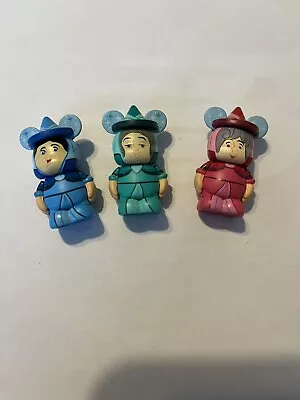 Disney Vinylmation 1.5  Sleeping Beauty Series Three Fairies Set Red Green Blue • $35