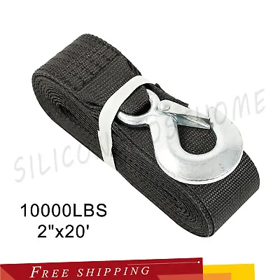 2  X20' Heavy Duty Car Boat Trailer 10000LB Replacement Winch Strap W/ Snap Hook • $15.66