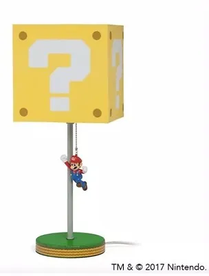 Nintendo Jumping Super Mario Bros Question Block Lamp Light NEW • $69.99