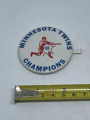 VTG Vintage MLB Minnesota Twins 1965 A.L. Champions Pin Button • $59.95