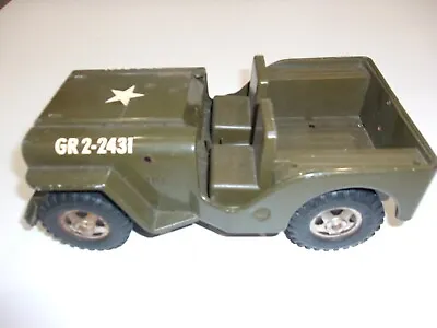 Vintage Tonka Jeep US Army GR2-2431 Pressed Steel Military Green As Is Parts • $29.99