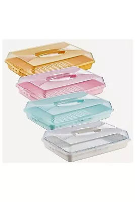 Large 45X 35X 11 CM Box/Carrier/Storage For Cupcake Cake Pie Quiche Tart Bake • £14.74