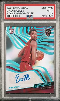 $550 • Buy 2021 Panini Revolution Evan Mobley Rookie Auto Infinite /25 PSA 9 - Pop 1!!!