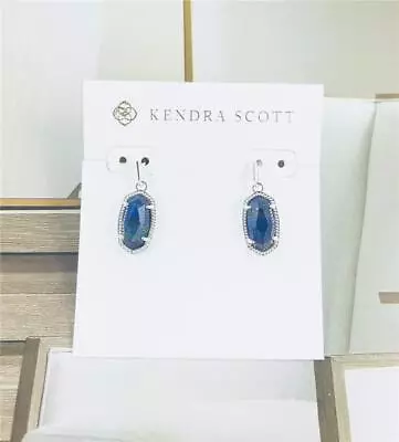 New Kendra Scott Lee Blue Lapis Bright Silver Earrings • $45