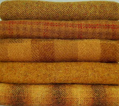 HAND DYED RUG HOOKING WOOL Mill-Dyed ~  AUTUMN HARVEST GOLDS  (5-pc. Collection) • $16