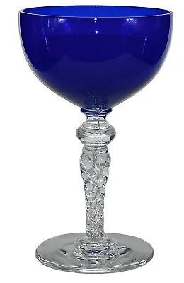 $18.99 • Buy Morgantown Ritz Blue / Cobalt Chateau #7653-1/2 Champagne Sherbet - 1930s 