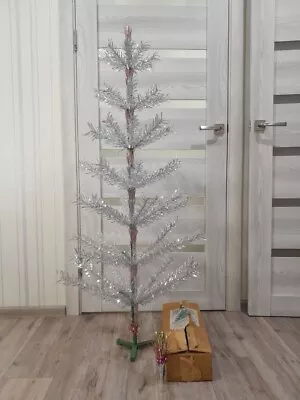 CHRISTMAS. SILVER FIR-TREE. Vintage Artificial Aluminum. CHRISTMAS TREE USSR • $170