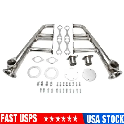 NEW Stainless Lake Style Headers For SBC 265-400 V8 Chevy Hot Rod Street Rat • $165.99