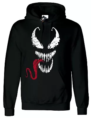 Spiderman Hoody Venom Face Tongue Marvel DC Deadpool Gym Xmas Gift Hoodie Hood • £27.99