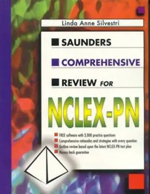 $8.15 • Buy Saunders Comprehensive Review For NCLEX-PN (Book With CD-ROM For Windows  - GOOD
