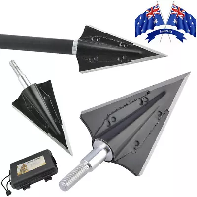 12pcs Arrowheads Blade Screw Tips Broadheads Broadheads Bow Arrow Points Hunting • $41.79