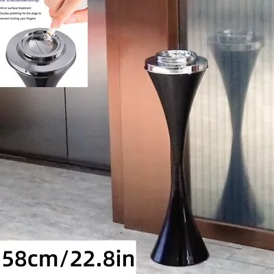 Floor Standing Ashtray W/Lid Stainless Steel Anti-Rust Ashtray For Office Garden • $49.79