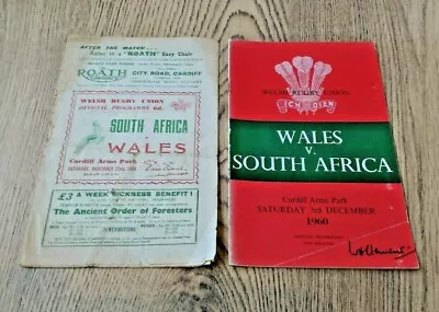 Wales V South Africa 1951-2010 Rugby Programmes • £3.99