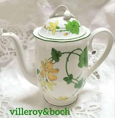 Rare Villeroy Boch Geranium Teapot • $131.78