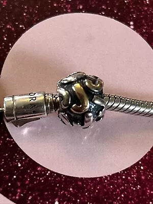 £55 • Buy Genuine Two Tone 14ct Gold Initial J Pandora Marked Charm Bracelet
