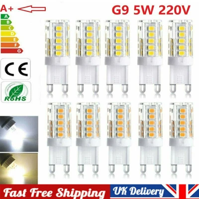 £8.68 • Buy G9 LED Bulb Warm/Cool White 5W=40W G9 Halogen Capsule Light Bulbs Energy Saving