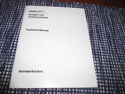 HK Rabco ST-7 Factory Service Manual (Original Paper) • $49