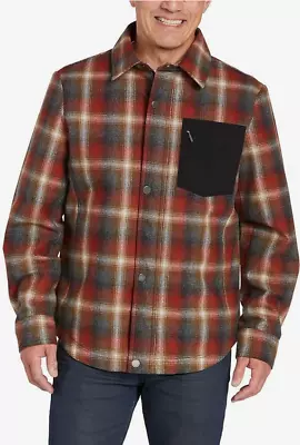 Pendleton Men’s Polyfill Insulation Wool Blend Shirt Jacket Color Red Size S • $59.99