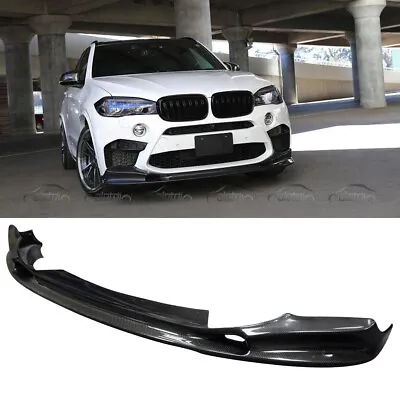 Carbon Fiber For 2015-2019 BMW F85 X5M F86 X6M 3D SUV Front Bumper Lip Spoiler • $734