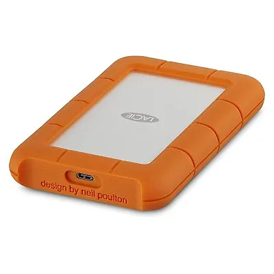 £132.08 • Buy 1TB LaCie Rugged Mini External Hard Drive, USB 3.1 Type C - Orange