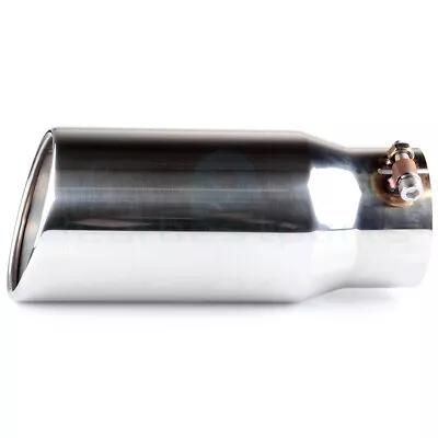 Stainless Steel Bolt On Exhaust Tip 4  Inlet - 5  Outlet - 12  Long • $22.43