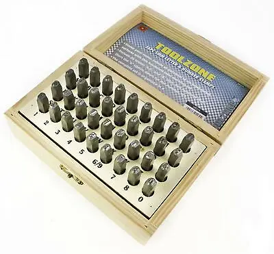 36pc 5mm Large Letter And Number Punch / Metal Stamp Security Marker Set HB274 • £14.40