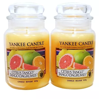 Yankee Candle Set Of 2 Large Jar Candle 22oz - Citrus Tango • $32.97