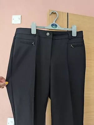 M&S Taper Ladies Black Trousers Size 12 • £2.50