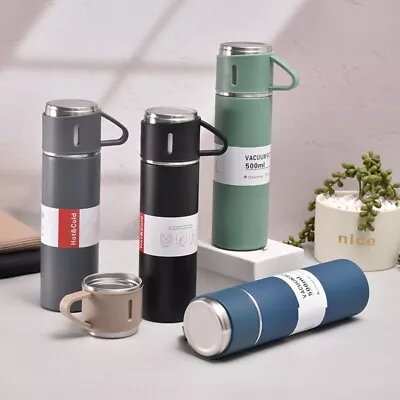 Thermos Vacuum Insulated Flask Keeps Hot Cold Drinks 500 Ml 304 Stainless Steel • $21.33