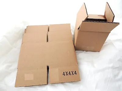 4 X 4 X 4  Corrugated Kraft Shipping Boxes Select Quantity SHIPS FAST! • $14.99