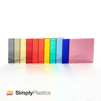 Coloured Acrylic Plastic Mirror Sheets / 3mm Thickness / A4 & A5 • £9.40