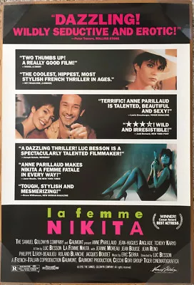 LA FEMME NIKITA MOVIE POSTER 1 Sided ORIGINAL REVIEW 27x40 ANNE PARILLAUD • $12