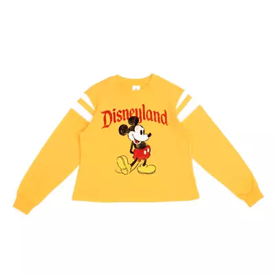 Disneyland Mickey Mouse Sweatshirt Top - Crew Neck - Yellow - Large & XL - BNWT • £9.99