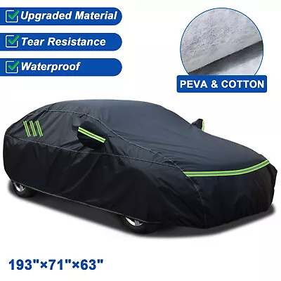 Car Cover For Sedan 193'' Waterproof Full Cover Protection All Weather Outdoor • $38.99