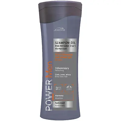 JOANNA Power Men 3 In 1 Refreshing Shampoo And Shower Gel With Hydromanil 300ml • £5.75