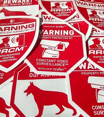 Security Sign Sticker Mix Window Doors Warning Decals More Signs Decals In Store • $6