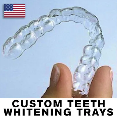 Custom Dental Teeth Whitening Trays  Upper And Lower  Made By USA Dental Lab • $95