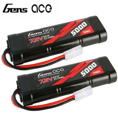 2X Gens Ace 7.2V 5000mAh Ni-MH Battery TMY Plug For TRA/TRX HPI LOSI RC Car  • $72.19