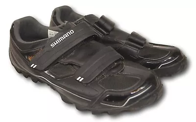 Shimano Mountain Bike Cycling Shoes Mens Size: 11.2 / 46 Black 2-Bolt SH-M065L • $65