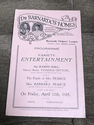 Dr Barnardo's Homes Programme Of Variety 1935 • £14.99