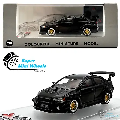 CM-Model 1:64 Mitsubishi Lancer Evolution X CZ4A Wide Body Ver.2 (Black) • $22.99