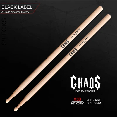 $20 • Buy DRUM STICKS CHAOS X5b XTREME AMERICAN HICKORY DRUMSTICKS