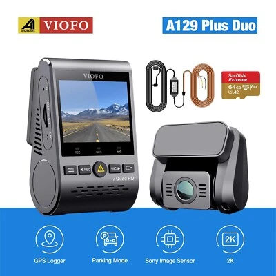 $256.95 • Buy A129 Plus Duo 2K Dash Cam With WiFi+Gps Module+2'' LCD+Dual Channel