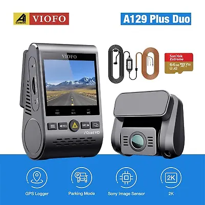 A129 Plus Duo 2K Dash Cam With WiFi+Gps Module+2'' LCD+Dual Channel • $291.99