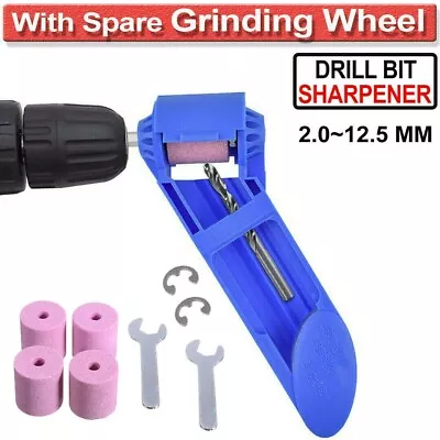 Portable Drill Bit Sharpener Sharpening Tool Corundum Resisting Grinding Wheel • $24.11