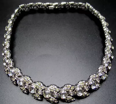 TRIFARI Sparkling Ice Rhinestone Heavy Choker Vintage Necklace • $99.99