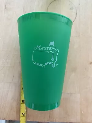 Official Masters Golf Plastic Drink Cup Collectible Undated Green Augusta • $1.99