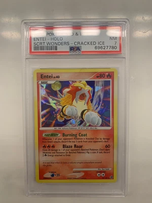 $35 • Buy Entei 2007 Diamond & Pearl Secret Wonders 4/132 Holo PSA 7 NM